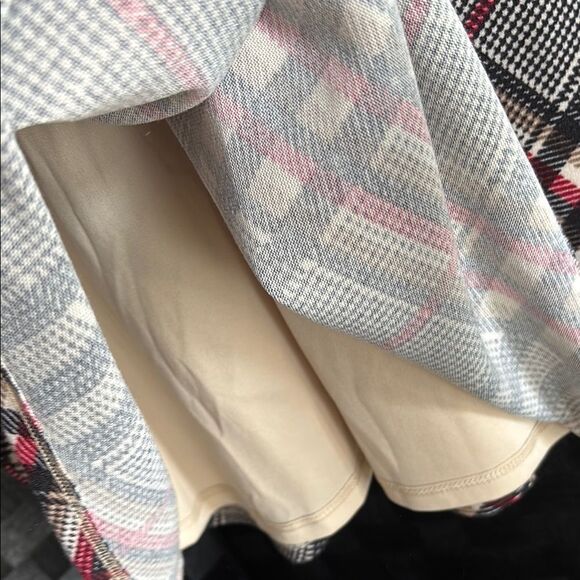 Jessica Howard Black/Red/Tan plaid Sheath Dress 3/4 Cuffed Sleeves - Picture 6 of 9